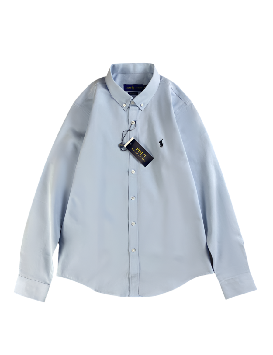 Camisa Polo Ralph Lauren (Blanco, azul celeste y azul marino)